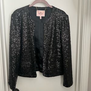 EUC Juicy Couture Black Sequin Jacket Size Medium